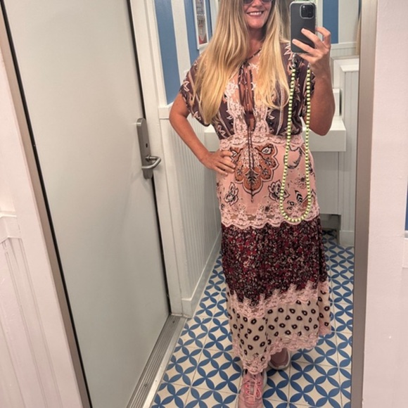 FARM RIO Glam Tapestry Lace Slip Dress XS - Picture 3 of 9